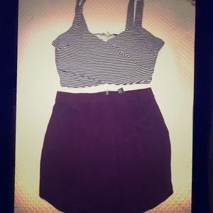 Crop top and skirt together